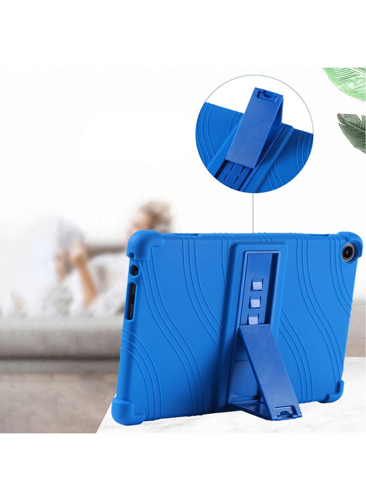 For Lenovo Tab M10 (Gen 3)/TB-328XU Anti-drop Tablet Case Anti-scratch Silicone Tablet Cover with Kickstand - Purple - Image 4