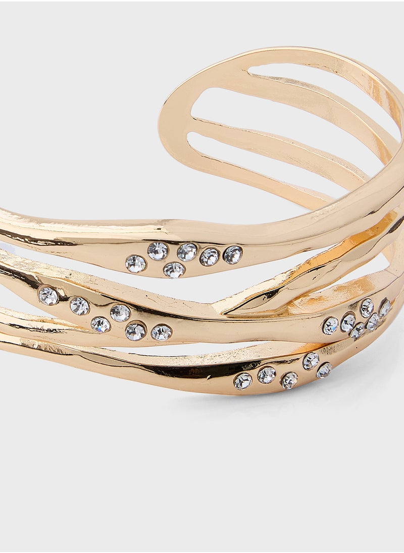 Ella Limited Edition Diamante Cuff  Bangle  - Image 2