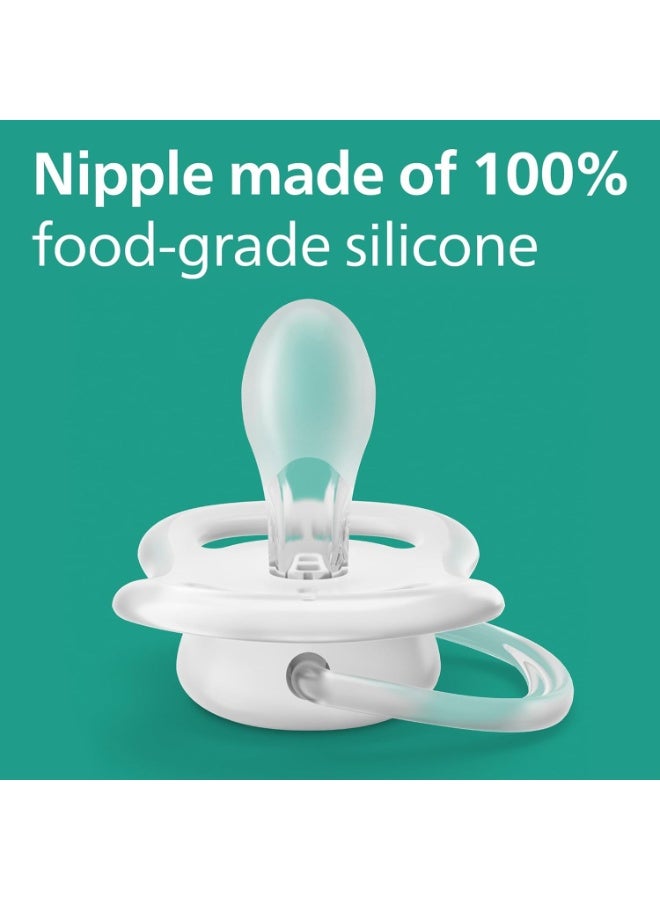 Avent Philips 4 Pack Ultra Air Pacifier  Light, Breathable Baby Pacifiers for Babies Aged 0-6 Months - Image 4