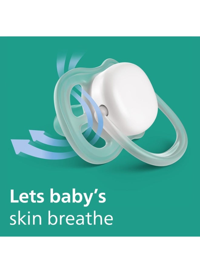 Avent Philips 4 Pack Ultra Air Pacifier  Light, Breathable Baby Pacifiers for Babies Aged 0-6 Months - Image 5