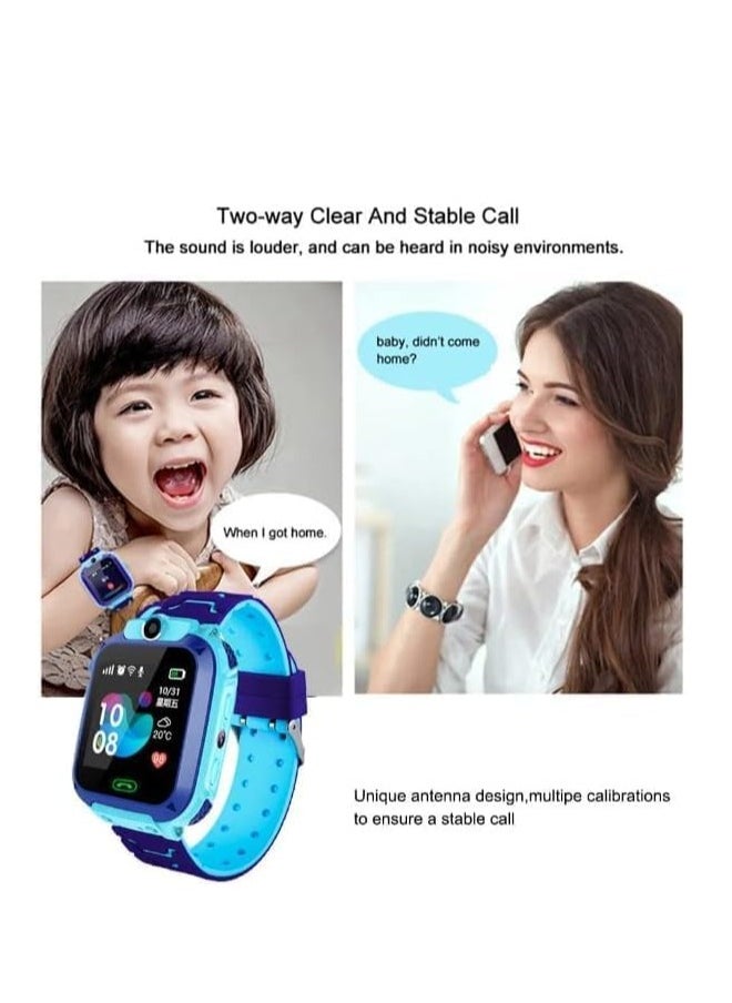 ELTRAZONE Newest Model Q12 GPS Smart Watch for iOS for Kids Android Q12 Kids 1.44in Waterproof Finder Anti Lost Monitor Smartwatches (Blue) - Image 3