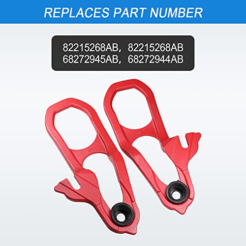 JDMSPEED New Heavy Daty Front Car Tow Hooks Left & Right with Hardware Red Replacement for Dodge Ram 1500 DT with 3.6L 5.7L Engine 2019 2020 2021 2022 Replaces 82215268AB 82215268AB 68272945AB - Image 3