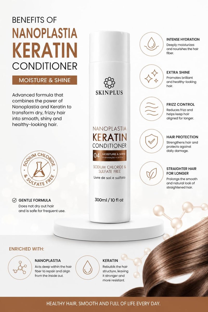 SKINPLUS NANOPLASTIA KERATIN CONDITIONER 300ml. - Image 2