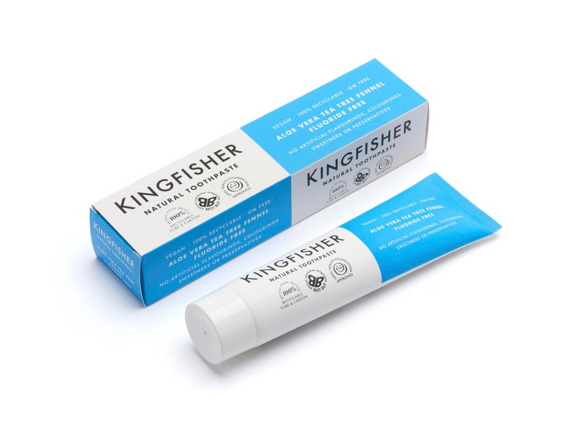 Kingfisher - Aloe Vera Tea Tree & Fennel - Fluoride Free - 100ml - Image 1