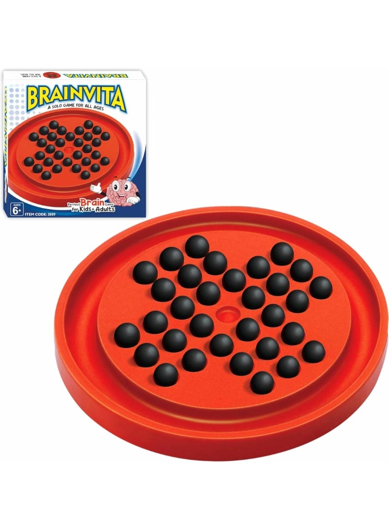 Brainvita Game, Mind Challenging Marble game Brainteaser Single Player Puzzle, Includes 33 Marbles, Best Solitaire return Gift for Kids, Teens & Adults, Suitable for Ages 6+ Years