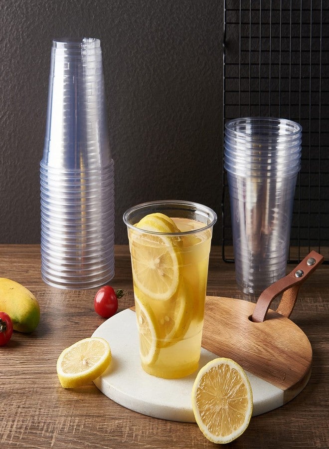 FULING 100 Sets-16 oz Clear Plastic BPA Free Drinking Cups, Disposable - Image 5