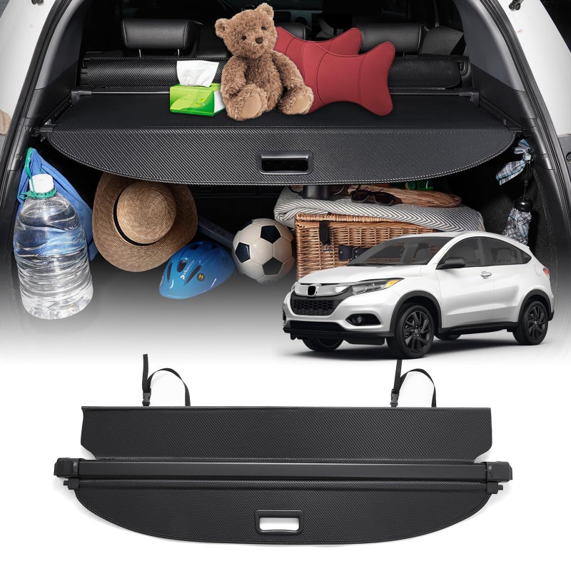 Powerty Cargo Cover for 20162021 2022 Honda HRV Retractable Trunk Cover Trunk Shielding Shade for HRV Accessories Cargo Luggage Cover No Gap