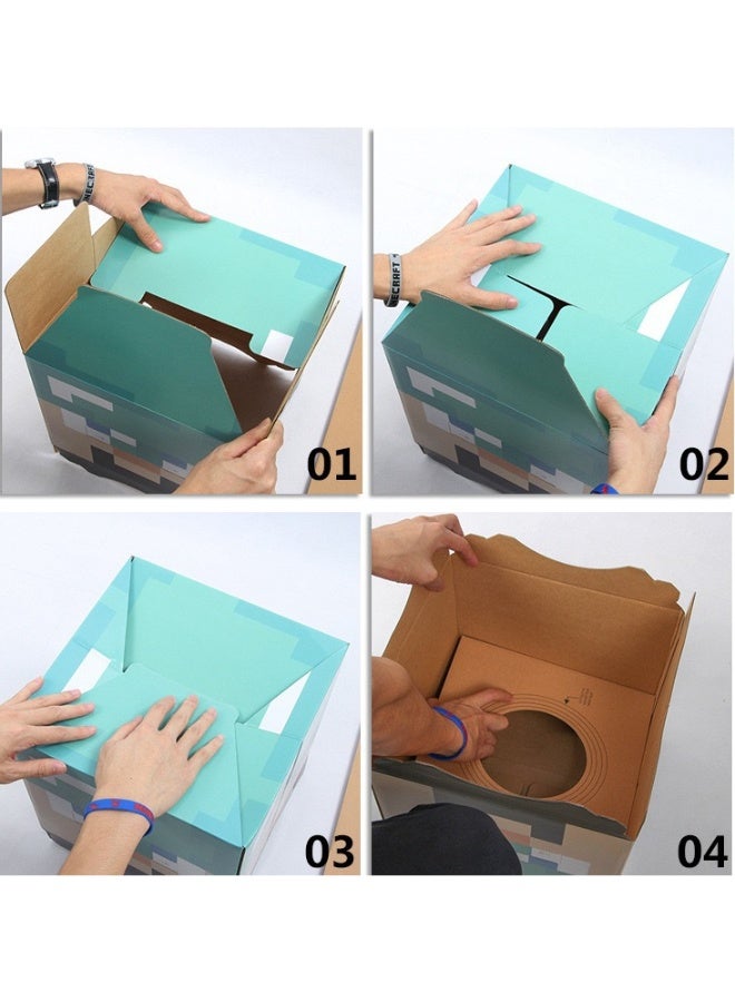 ماين كرافت القبعات ماك لعبة الطرفية ستيف كولي يخاف من نموذج مكعب شخصية القبعات - Image 2