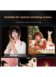 Generic Shenming Girl Spotlight Hair Light Beauty Hair Fill Light Live Background Atmosphere Contour Light Soft Light-Specifications:[Professional Focusing Model] Spotlight (remote Control Three-color Temperature +6-color Film)  - Image 3
