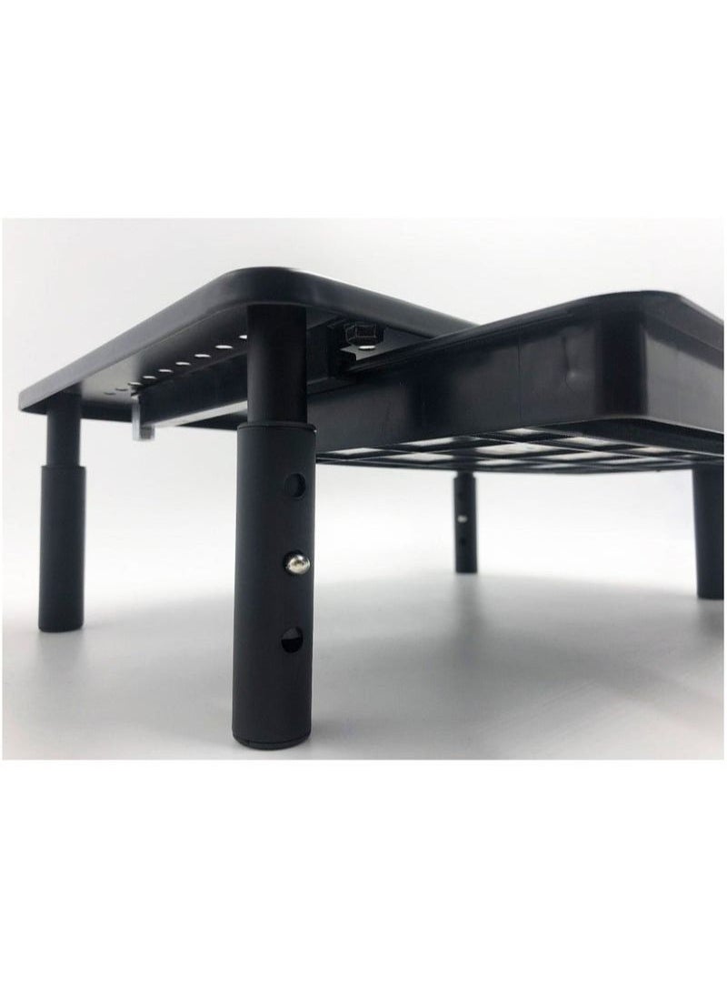 Sharpdo - Metal Monitor Stand with Storage Drawer for Computer/Laptop/Printer/Notebook for Home and Office Black - Image 1