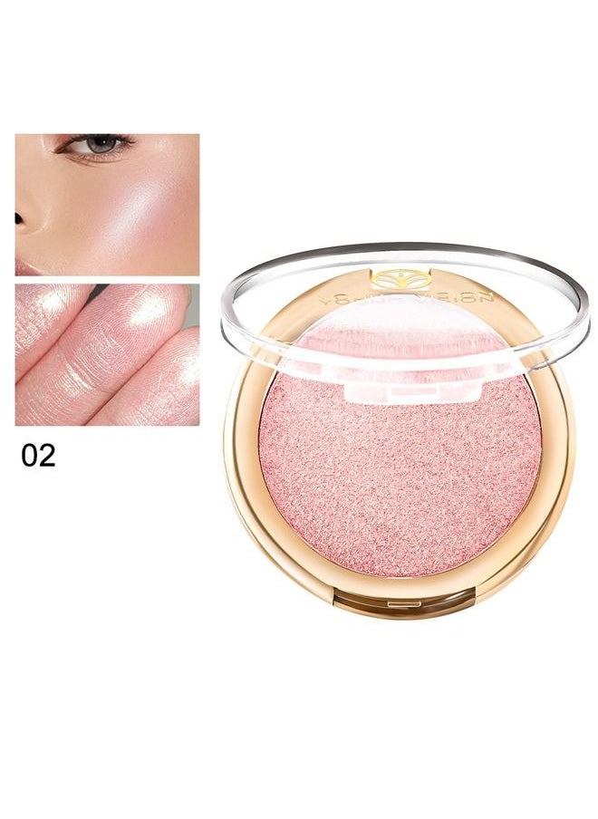Highlighter Makeup Powder 02, Made With High-Quality Ingredients, Gentlely On The Skin and Provide Long-Lasting Wear, Suitable Under Makeup With Long Lasting Shine Finish