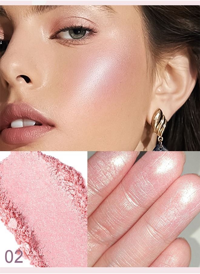 Highlighter Makeup Powder 02, Made With High-Quality Ingredients, Gentlely On The Skin and Provide Long-Lasting Wear, Suitable Under Makeup With Long Lasting Shine Finish