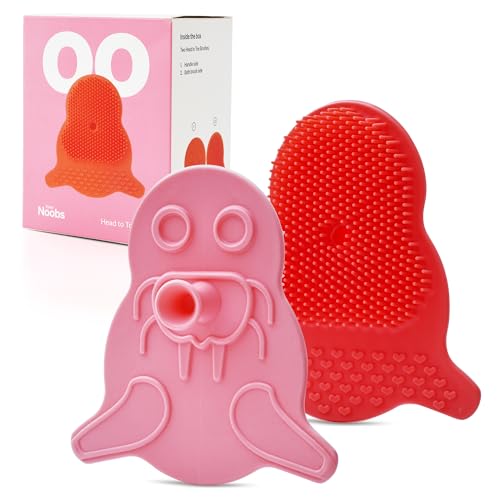 Love Noobs Cradle Cap Brush for Babies by Love Noobs, Baby Cradle Cap Treatment, Pack of 2, Non-Toxic Toddler Cradle Cap Comb, with Suction Cup to Easily Hang to Bathroom Wall, Infant Eczema Treatment - Image 1
