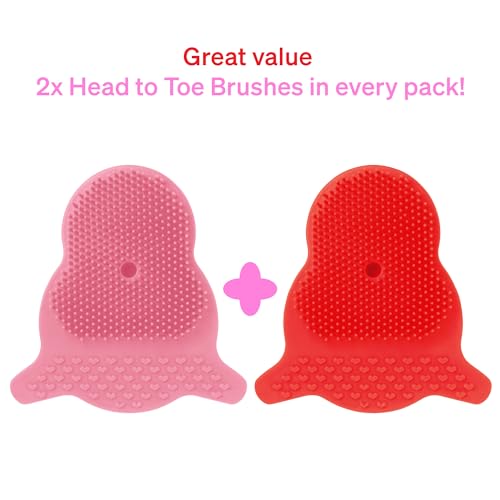 Love Noobs Cradle Cap Brush for Babies by Love Noobs, Baby Cradle Cap Treatment, Pack of 2, Non-Toxic Toddler Cradle Cap Comb, with Suction Cup to Easily Hang to Bathroom Wall, Infant Eczema Treatment - Image 2