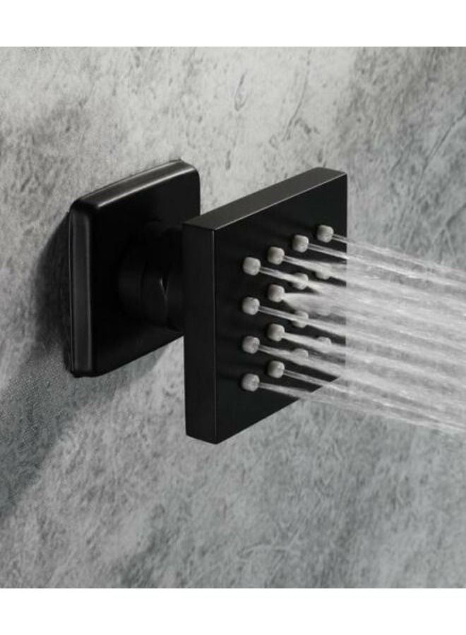 OR OR  ARJ007 Brass Body Shower Rainfall Shower Body Jets 2 Inch-BLCK - Image 1