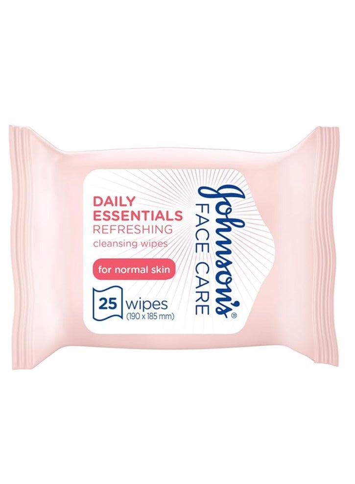 Johnson's Daily Essentials Refreshing Cleansing Wipes for Normal Skin