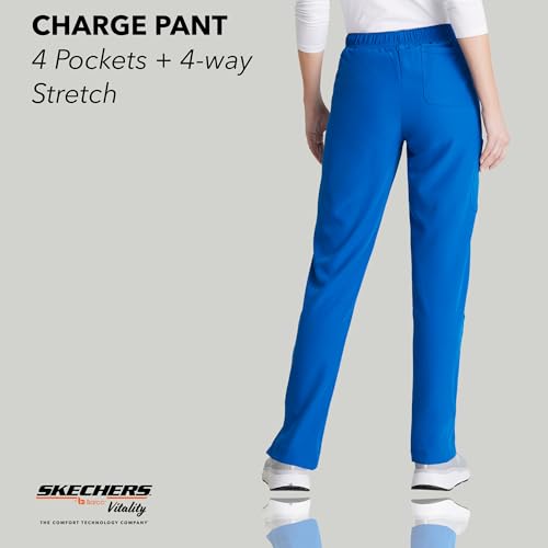 BARCO Skechers Vitality Charge Slim Fit Scrub Jogger for Women – New Royal, Mid-Rise, 4-Pocket Bottoms w/ 4-Way Stretch – Moisture Wicking, Quick-Shed, Anti-Static – Medium, Regular Fit - Image 2