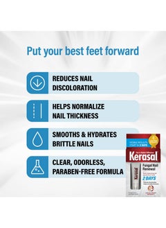 Kerasal Nail Renewal And Nail File Combo Pack, Restores Appearance Of Discolored Or Damaged Nails, 5 Heavy Duty Nail Files, 0.33 Fl Oz, Clear  - Image 2