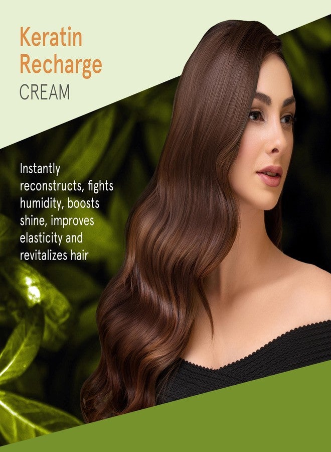 Inoar Keratin Recharge Cream with Hydrolyzed Keratin & Wheat Protein for Hair Strengthening & Elasticity, 3.17 oz - Image 2