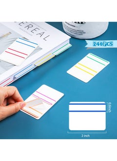 Tenare 2 Inch Sticky Tabs Colored Index Tabs Self Adhesive Flag Tabs Page Markers For Books And Classify Files Binder File Folders (240 Pieces)  - Image 2