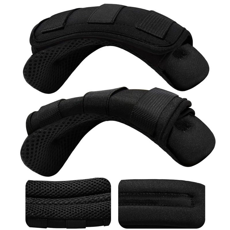 ZINZ 2-Pack Universal Wide Shoulder Pad with Ultra Thick Cushion for Bag Luggage Backpack Bag Crossbody, Plus Long & Anti-Slip & Breathable,Black - Image 1