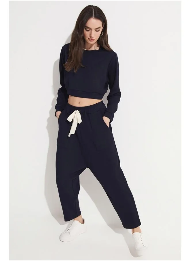 JUNE June Sweatpant - Sweatshirt Set Navy