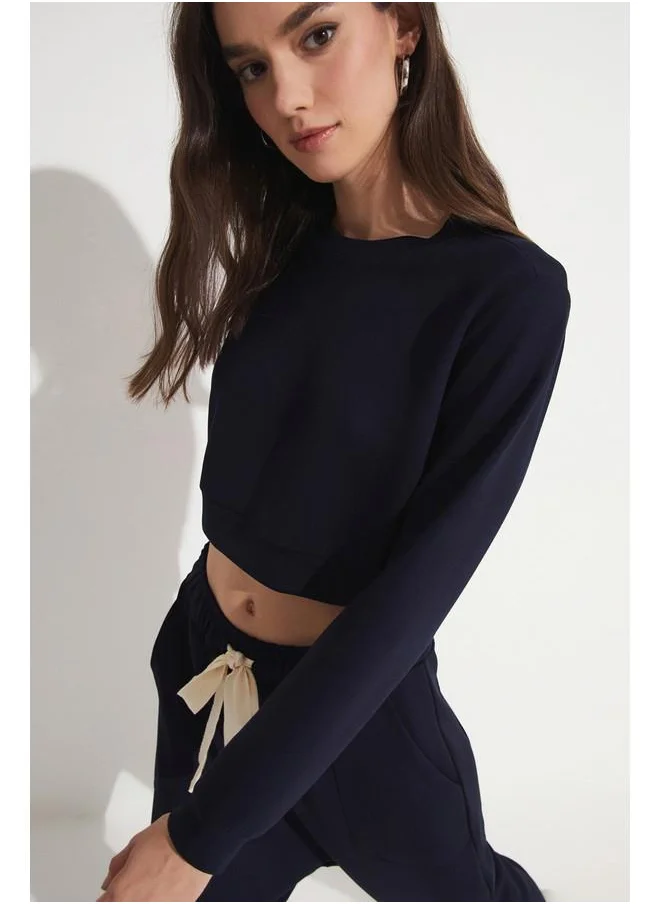 جون June Sweatpant - Sweatshirt Set Navy