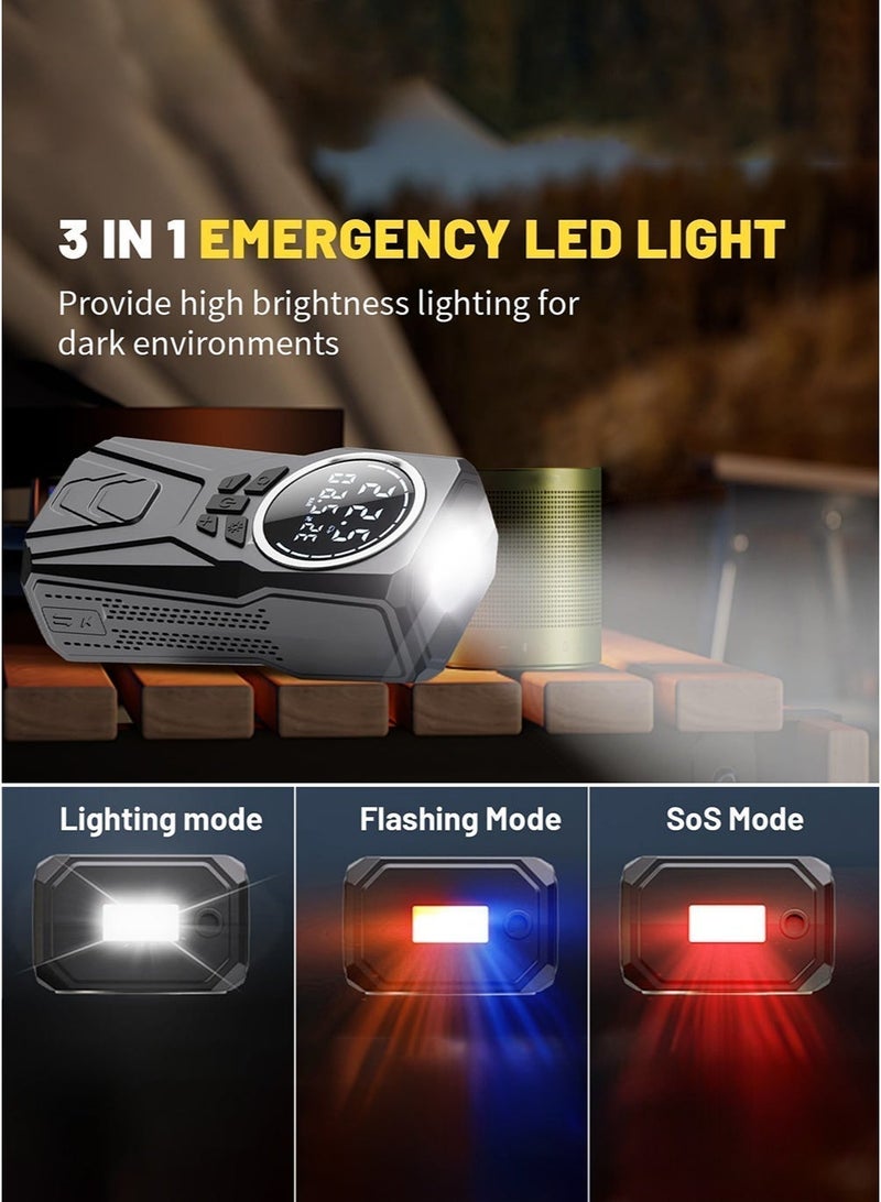 Digisand Car Jump Starter with Air Compressor, 3000A Car Battery Booster 12V Car Emergency Starting Power Supply, 150PSI Tire Inflator Portable Compressor, Portable Jump Box Automatic Smart Car Battery Charger Tire Inflator for Cars, Pickup Trucks, Bicycles and Get a Free Car Interior Light for Gift. - Image 5