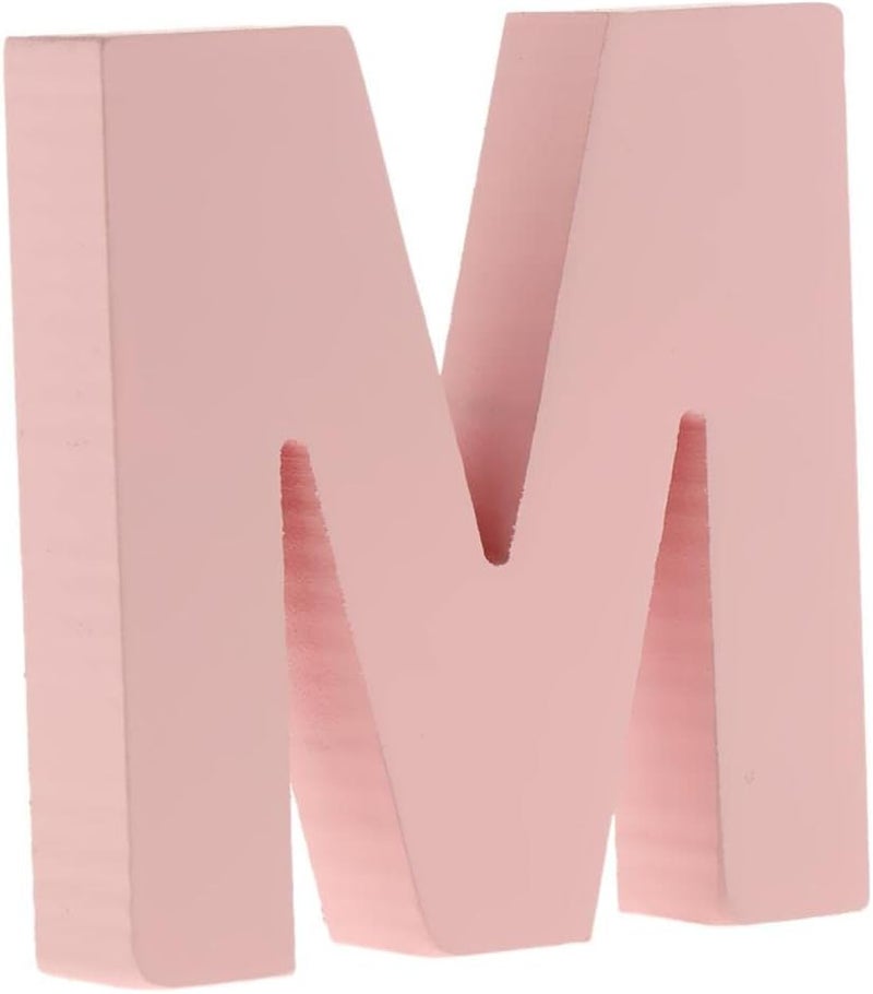 klarakoWooden Pink 26 Alphabet Letters Marquee Letters Wall Door Hanging Sign AklarakoZ for Kids Room Nursery Room Decorations klarakoM - Image 1