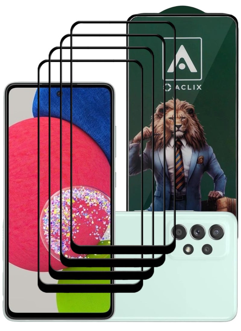 ACLIX 4 Pieces Antistatic ESD Dustproof Premium Quality High Definition Tempered Glass Screen Protector Designed For Samsung Galaxy A52s 5G - Image 1