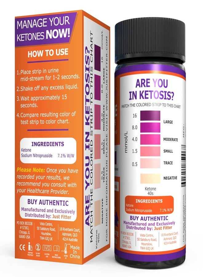 Just Fitter Ketone Test Strips - Accurate Keto Test Strips for Ketosis Testing - Instant 15 Second Results for Ketogenic Diet - Image 4