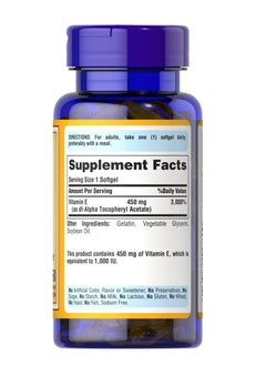 Puritan's Pride Puritan's Pride Vitamin E 1000 IU 450 mg 50's  - Image 2