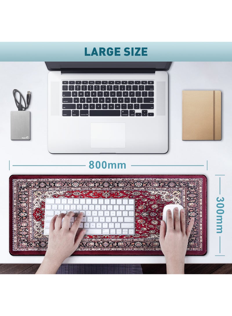 Rock Pow ROCK POW Large Mouse Pad with Anti-Slip Surface, 800x300x3mm,Thicker Rubber Base Mousepad with Stitched Edges Design for mouse and keyboard,gaming home and working office  - Image 5