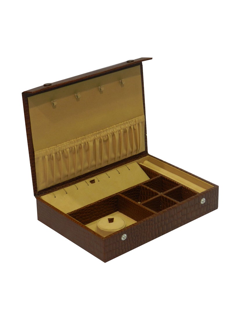 LAVERI LEATHER Laveri Jewellery Box Ring Necklace Earring Bracelet Storage Box Leather Multifunction Jewelry Organizer Box  - Image 4