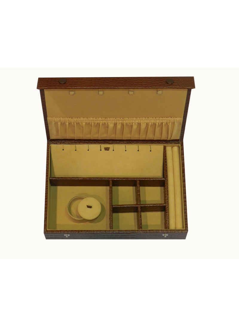 LAVERI LEATHER Laveri Jewellery Box Ring Necklace Earring Bracelet Storage Box Leather Multifunction Jewelry Organizer Box  - Image 3