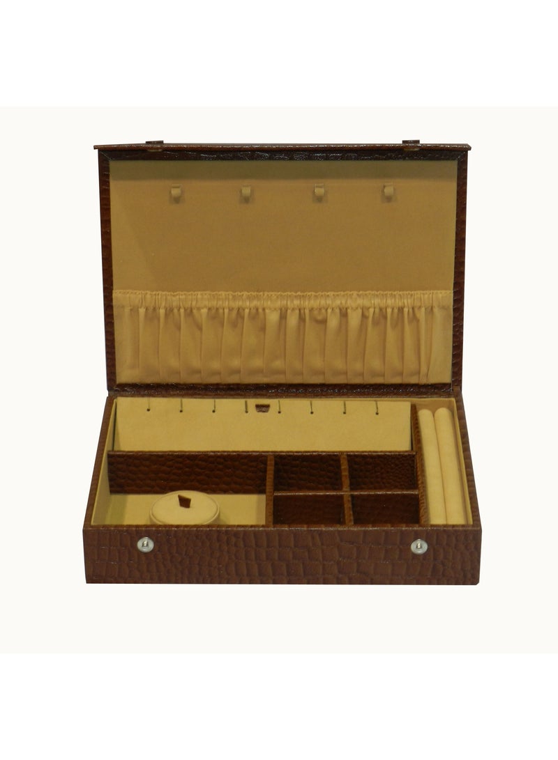 LAVERI LEATHER Laveri Jewellery Box Ring Necklace Earring Bracelet Storage Box Leather Multifunction Jewelry Organizer Box  - Image 1