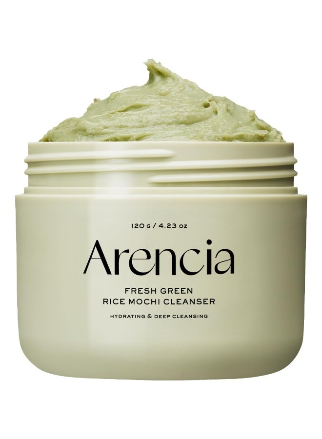 Korean Rice Mochi Face Cleanser - Face Wash, Gentle Scrub All in One for Deep Cleansing, Moisturizing, Pore Minimizing, Acne-Prone Skin, Removing Blackhead with Rice Water & Green Tea