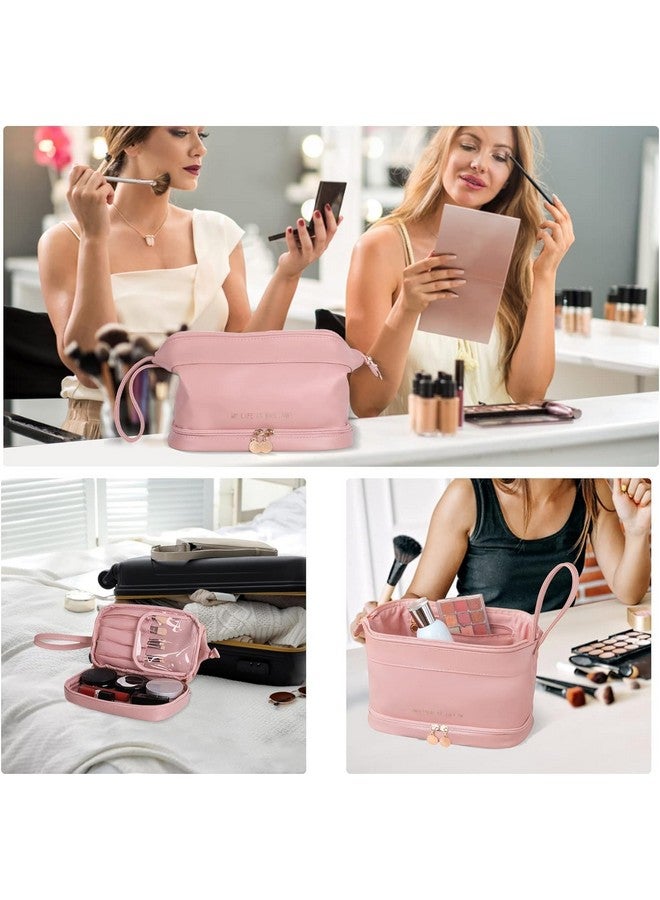 KINDRED Travel Double Layer case Bag Cosmetic Makeup kit Storage Organizer Travel Toiletry kit Vanity Bag for Women and Girls. - Image 4