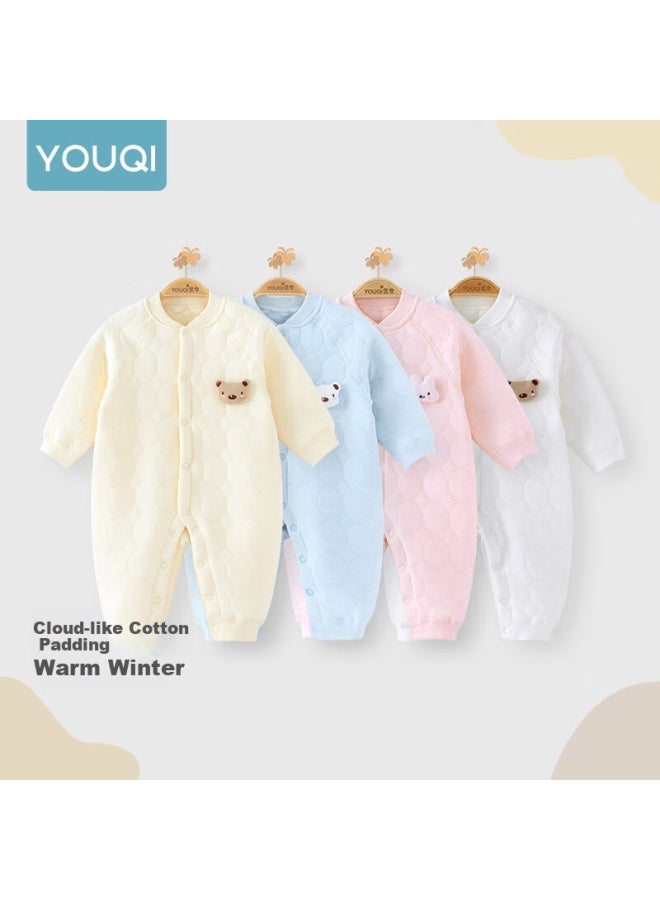 Youqi Youqi Baby Romper Warm Autumn And Winter Infant Crawling Clothes Thin Cotton Baby Onesie  - Image 3