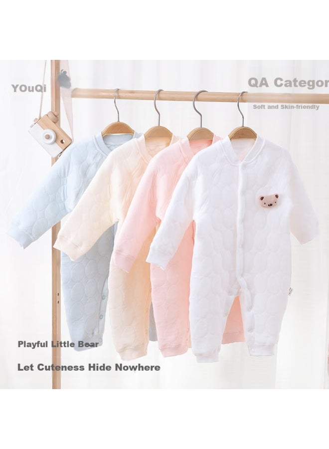 Youqi Youqi Baby Romper Warm Autumn And Winter Infant Crawling Clothes Thin Cotton Baby Onesie  - Image 1