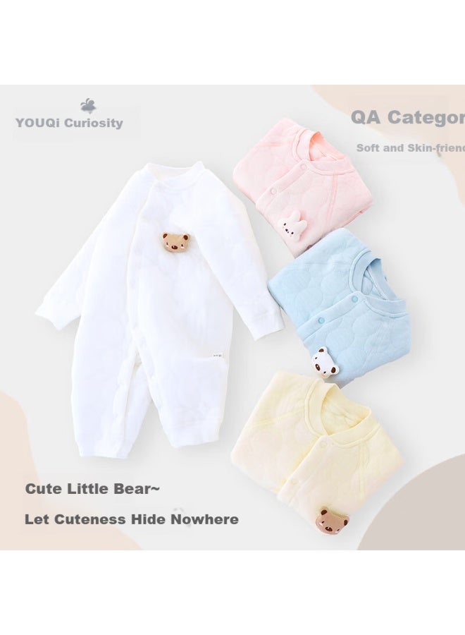Youqi Youqi Baby Romper Warm Autumn And Winter Infant Crawling Clothes Thin Cotton Baby Onesie  - Image 2