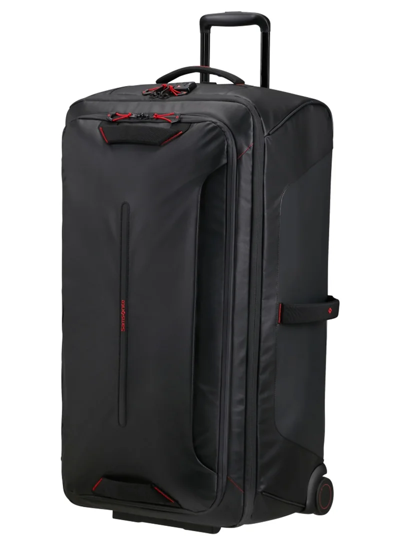 Ecodiver Wheeled Duffle Bag 79 cm / 29 inch, Black|Reflective Pattern|TSA Lock|ID Tag|Spacious Interior|Water Repellent Material|Recyclex Material Technology - 2 Years International Warranty