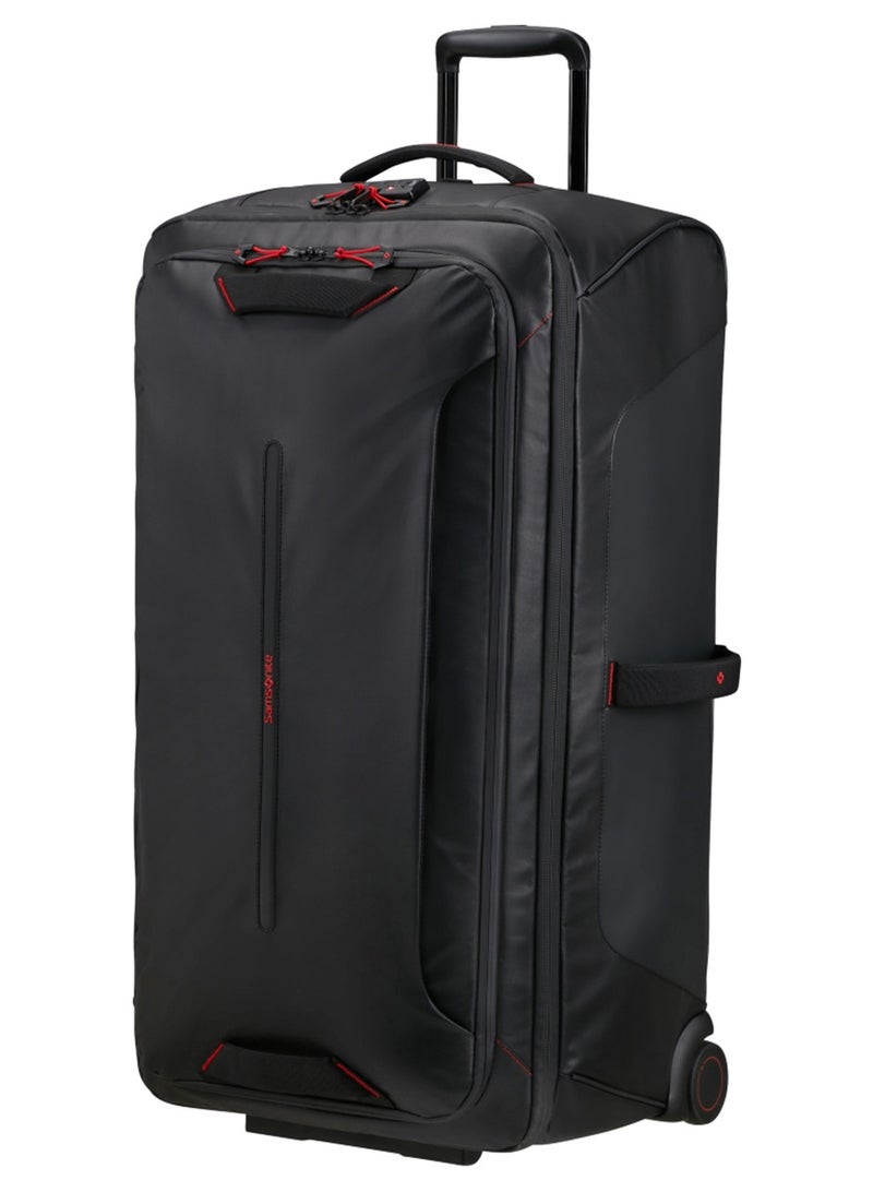 Samsonite Ecodiver Wheeled Duffle Bag 79 cm / 29 inch, Black|Reflective Pattern|TSA Lock|ID Tag|Spacious Interior|Water Repellent Material|Recyclex Material Technology - 2 Years International Warranty - Image 1