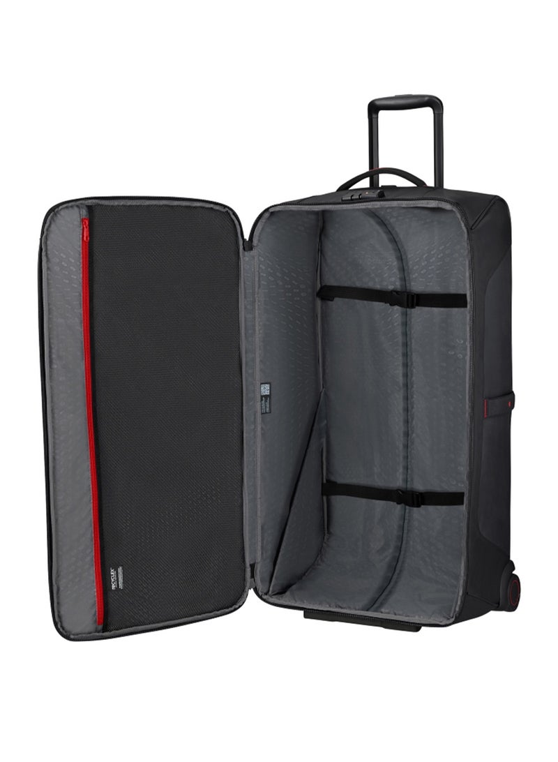 Samsonite Ecodiver Wheeled Duffle Bag 79 cm / 29 inch, Black|Reflective Pattern|TSA Lock|ID Tag|Spacious Interior|Water Repellent Material|Recyclex Material Technology - 2 Years International Warranty - Image 3