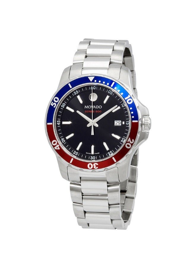 MOVADO BOLD Movado Series 800 Quartz Black Dial Pepsi Bezel Men's Watch - Image 1