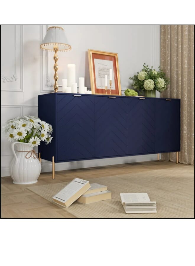 Contemporary Blue Wood Buffet Table 200*85*50 cm