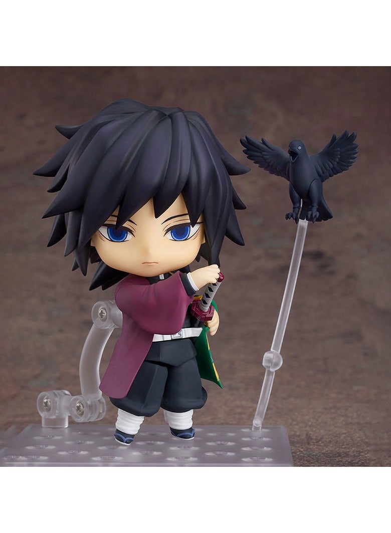 عام دمية توميوكا غيو من "قاتل الشياطين" بتعبيرات وجه قابلة للتغيير، تُعيد تصوير الشخصية بدقة مذهلة، ويمكن استخدامها كقطعة ديكور أنيقة في الغرفة. - Image 1