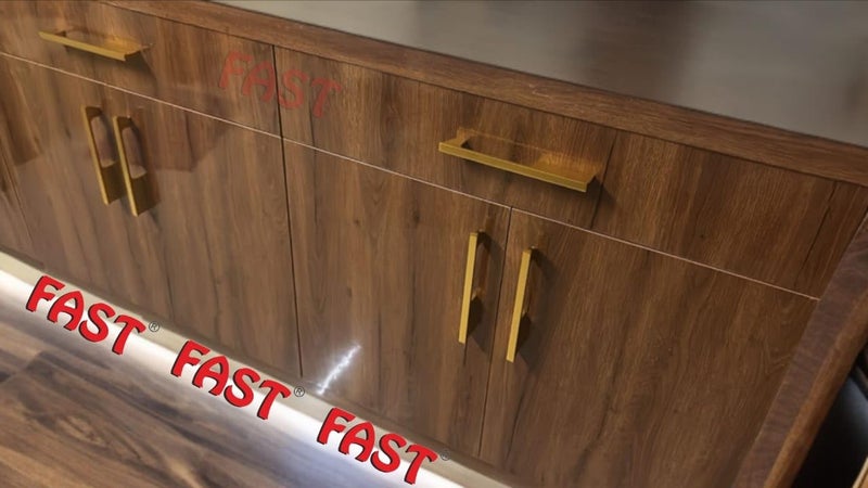 FAST CP501A Aluminium Gold Cabinet Pull Handles and Wardrobe Door Handle Pack of 2pcs (6 Inch) - Image 4