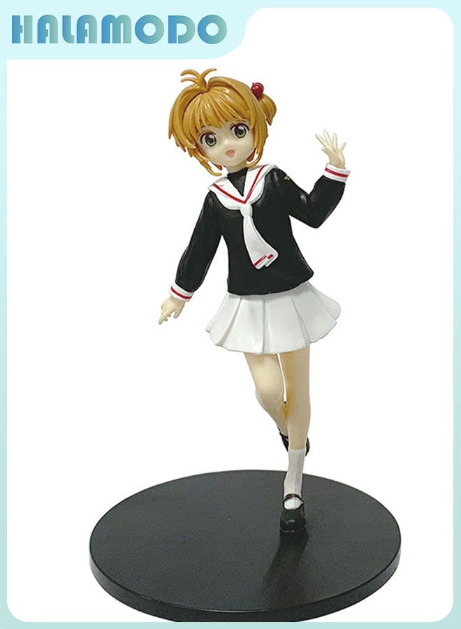 HALAMODO Cardcaptor Sakura Anime Figures Tomoyo Daidouji and Sakura Kinomoto. Beautiful Girl Desktop Decoration Ornaments. Ideal as Birthday Gifts. Collectible Action Figure Toys, 15.5 cm - Image 1