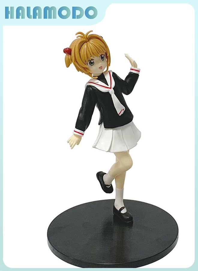 HALAMODO Cardcaptor Sakura Anime Figures Tomoyo Daidouji and Sakura Kinomoto. Beautiful Girl Desktop Decoration Ornaments. Ideal as Birthday Gifts. Collectible Action Figure Toys, 15.5 cm - Image 2